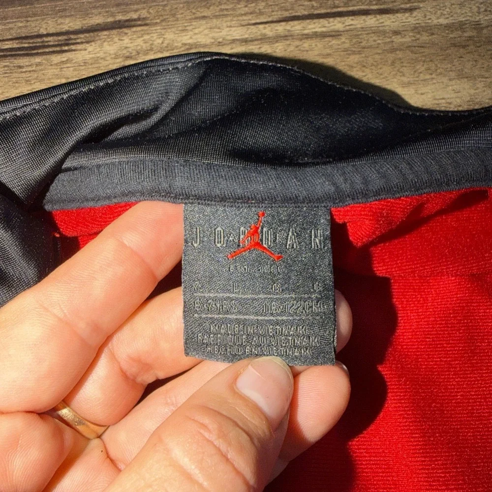 Air Jordan Jacket Sz 6-7 Youth Boys Kids Track Athletic Red Jumpman